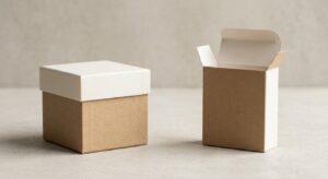 Rigid box compared with a folding carton